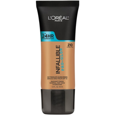 L'Oreal Paris Infallible Pro-Glow SPF Foundation 24HR Coverage Classic Tan - 1 Fl. Oz. - Image 1