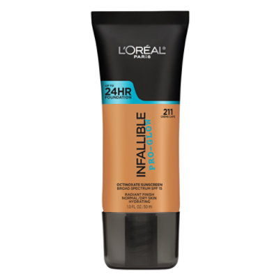 L'Oreal Paris Infallible Creme Cafe 24 Hour Coverage Pro Glow SPF Foundation - 1 Oz - Image 1