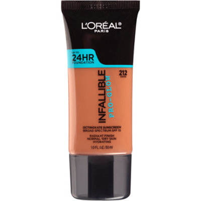 L'Oreal Paris Infallible Pro-Glow SPF Foundation 24HR Coverage Cocoa - 1 Fl. Oz. - Image 1