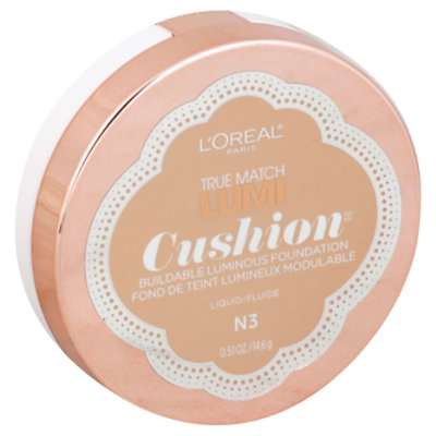 L'Oreal True Match Lumi N3 Natural Buff Foundation Cushion - 0.51 Fl. Oz. - Image 1