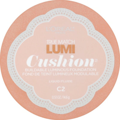 L'Oreal True Match Lumi C2 Natural Ivory Foundation Cushion - 0.51 Fl. Oz. - Image 2