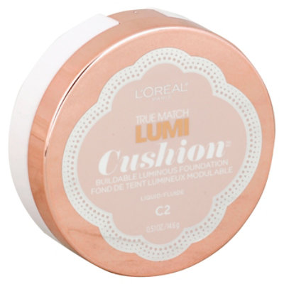 L'Oreal True Match Lumi C2 Natural Ivory Foundation Cushion - 0.51 Fl. Oz. - Image 1