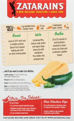 Zatarains New Orleans Style Cornbread Mix Cheddar Jalapeno - 12.5 Oz - Image 5