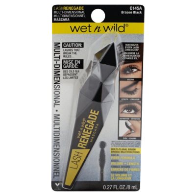 Wet N Wild Mascara Lash Renegade Brazen Black C145A - 0.27 Fl. Oz. - Image 3