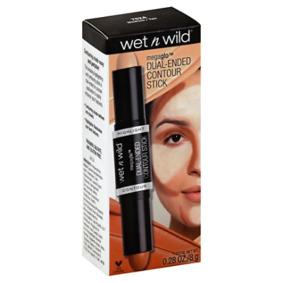 Wet N Wild MegaGlo Contour Stick Dual-Ended Medium Tan 752A - 0.28 Oz