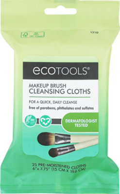 Paris Ecotools Makeup Br Clnsg Clths - 25 Count - Image 2
