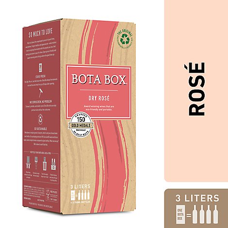 Bota Box Wine Rose Dry California - 3 Liter