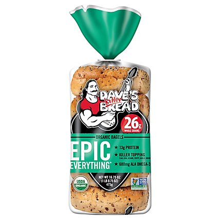 Daves Killer Bread Everything Bagel Organic 5 Count - 16.75 Oz - Image 3