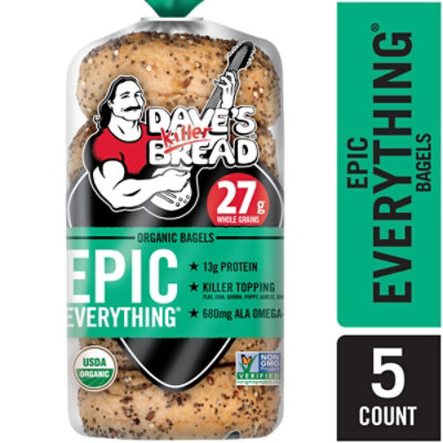 Daves Killer Bread Everything Bagel Organic 5 Count - 16.75 Oz - Image 2