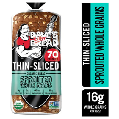 Daves Killer Bread Sprouted Whole Grains Thin-Sliced Whole Grain Organic Bread 20.5 Oz Loaf - Image 2