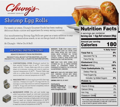 Chungs Egg Rolls Shrimp - 8 Oz - Image 6
