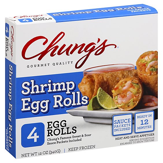 Chungs Egg Rolls Shrimp - 8 Oz