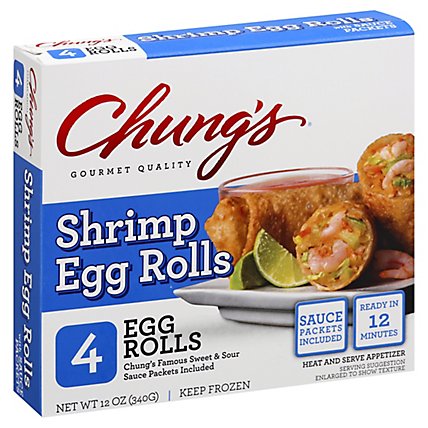 Chungs Egg Rolls Shrimp - 8 Oz - Image 1