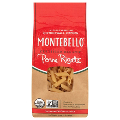 Montabello Pasta Organic Penne Rigate Bag - 16 Oz - Image 2
