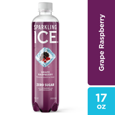 Sparkling Ice Grape Raspberry Sparkling Water 17 fl. oz. Bottle - Image 1