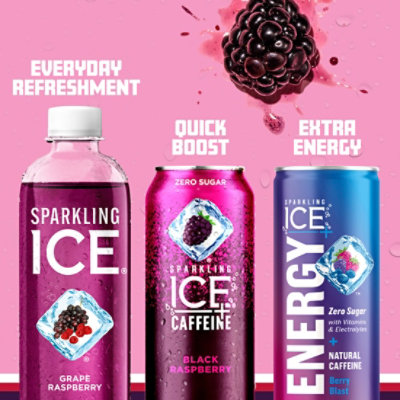 Sparkling Ice Grape Raspberry Sparkling Water 17 fl. oz. Bottle - Image 6