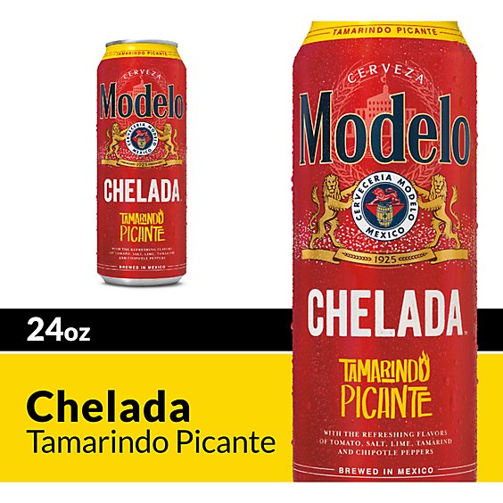 Modelo Chelada Tamarindo Picante Mexican Import Flavored Beer 3.2% ABV Can - 24 Fl. Oz.