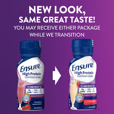 Ensure High Protein Nutrition Shake Ready To Drink Strawberry - 6-8 Fl. Oz. - Image 3