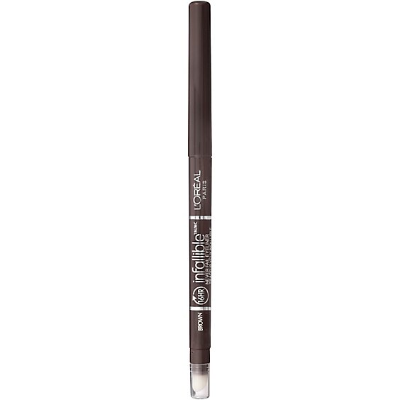 L'Oreal Paris Infallible Never Fail Brown Pencil Eyeliner with Built in Sharpener - Each