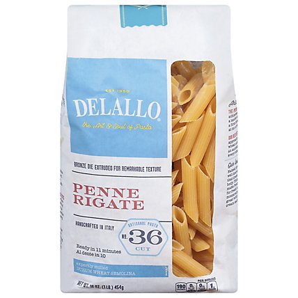 DeLallo Pasta No. 36 Penne Rigate Bag - 16 Oz - Image 3