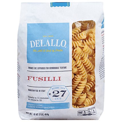 DeLallo Pasta No. 27 Fusilli Bag - 16 Oz - Image 2
