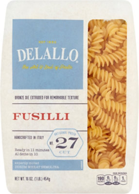 DeLallo Pasta No. 27 Fusilli Bag - 16 Oz - Image 2