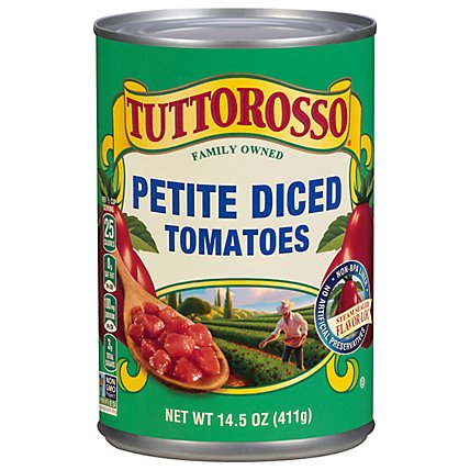 Tuttorosso Tomatoes Diced Petite - 14.5 Oz - Image 1