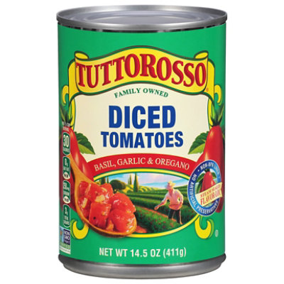 Tuttorosso Tomatoes Diced Basil Garlic & Oregano - 14.5 Oz - Image 3