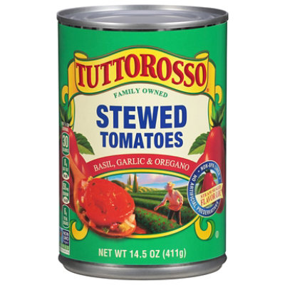 Tuttorosso Tomatoes Stewed Basil Garlic & Oregano - 14.5 Oz - Image 1
