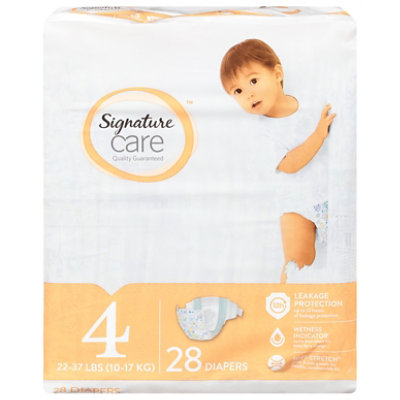 Signature Select/Care Premium Baby Diapers Size 4 - 28 Count - Image 4