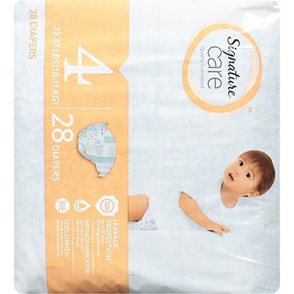 Signature Care Premium Baby Diapers Size 4 - 28 Count - Image 3