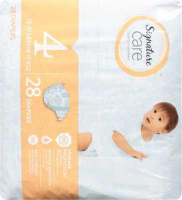 Signature Select/Care Premium Baby Diapers Size 4 - 28 Count - Image 5