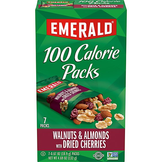 Emerald 100 Calorie Packs Walnuts & Almonds with Dried Cherries - 7-0.67 Oz
