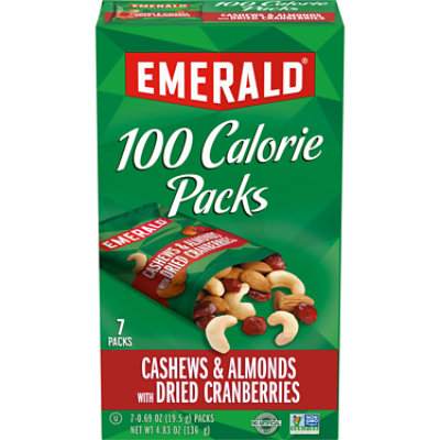 Emerald 100 Calorie Packs Cashews & Almonds with Dried Cranberries - 7-0.69 Oz - Image 1