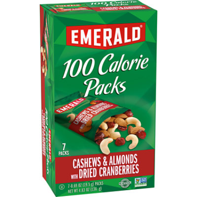 Emerald 100 Calorie Packs Cashews & Almonds with Dried Cranberries - 7-0.69 Oz - Image 7