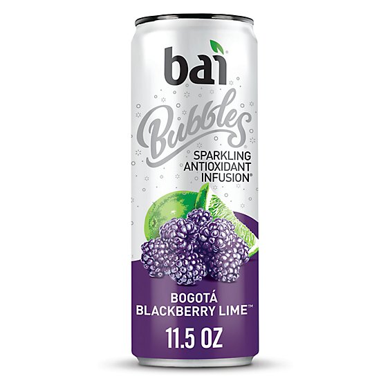 Bai Bubbles Sparkling Water Antioxidant Infusion Bogata Blackberry Lime In Can - 11.5 Fl. Oz.