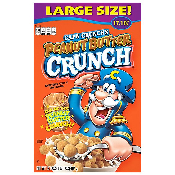 Capn Crunch Cereal Peanut Butter Crunch - 17.1 Oz