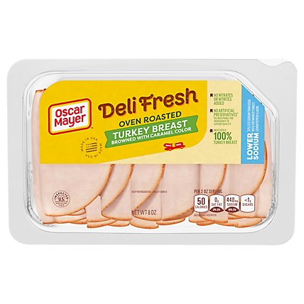 Oscar Mayer Deli Fresh Oven Roasted Turkey Breast Sliced Lunch Meat Tray - 8 Oz - Image 2