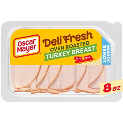 Oscar Mayer Deli Fresh Oven Roasted Sliced Turkey Breast Deli Lunch Meat with 32% Lower Sodium - 8 Oz - Image 1