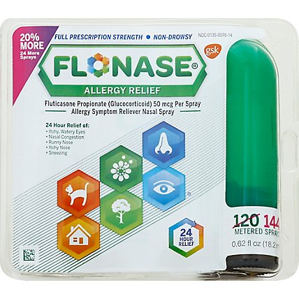 FLONASE Allergy Relief Metered Spray 144 Sprays - 0.62 Fl. Oz. - Image 2