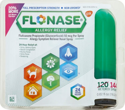 FLONASE Allergy Relief Metered Spray 144 Sprays - 0.62 Fl. Oz. - Image 2
