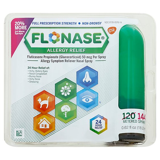 FLONASE Allergy Relief Metered Spray 144 Sprays - 0.62 Fl. Oz.