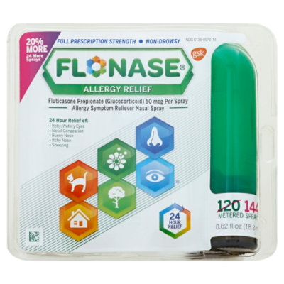 FLONASE Allergy Relief Metered Spray 144 Sprays - 0.62 Fl. Oz.