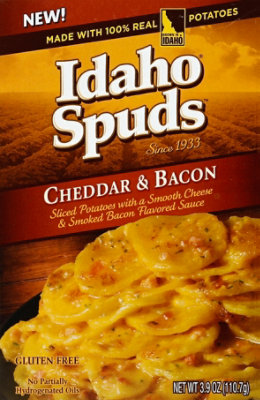 Idaho Spuds Potatoes Sliced Gluten Free Cheddar & Bacon Box - 3.9 Oz - Image 2