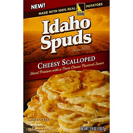 Idaho Spuds Potatoes Sliced Gluten Free Cheesy Scalloped Box - 3.9 Oz - Image 2