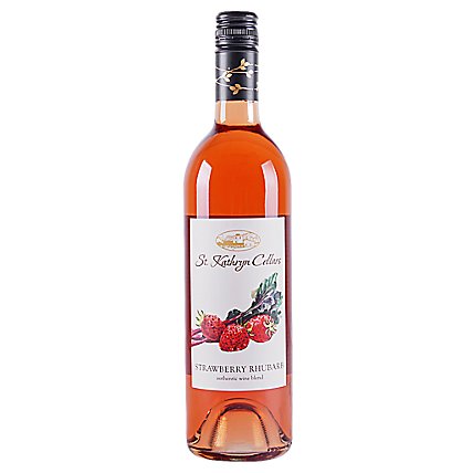 St Katherines Strawberry Rhubarb Wine - 750 Ml - Image 1
