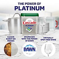 Cascade Platinum Lemon Scent Dishwasher Pods ActionPacs Detergent Tabs - 36 Count - Image 3