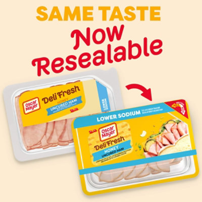 Oscar Mayer Deli Fresh Honey Uncured Ham Sliced Lunch Meat with 27% Lower Sodium - 8 Oz - Image 3