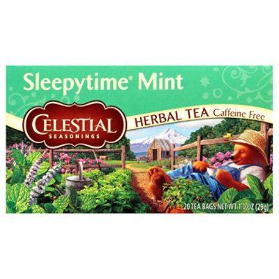 Celestial Seasonings Sleepytime Herbal Tea Bags Caffeine Free Mint 20 Count - 1 Oz - Image 1