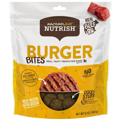 Rachael Ray Nutrish Dog Treats Burger Bites Beef Pouch - 12 Oz - Image 1